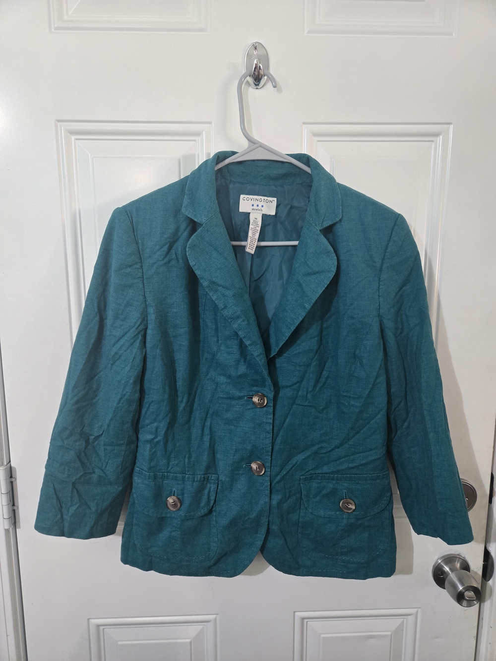Covington Teal Green Women's Blazer Jacket, Size 10